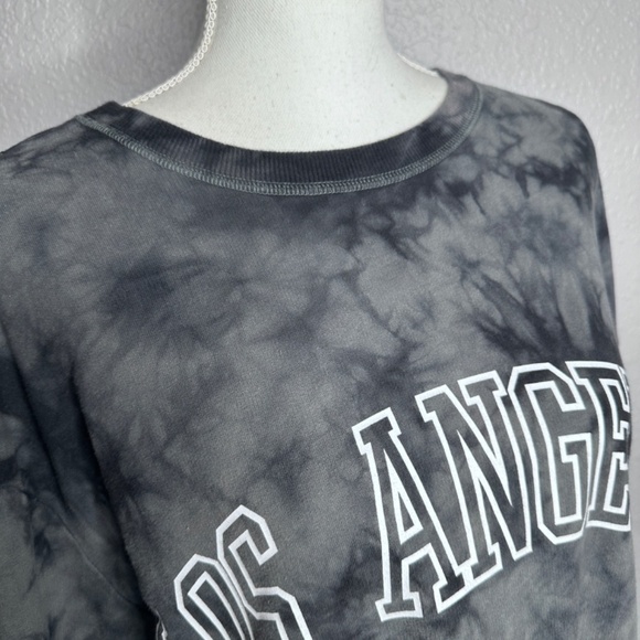 Unisex‎ Los Angeles  tie dye grey lightweight sweatshirt - Picture 6 of 7